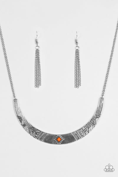 Paparazzi Accessories Arizona Adventure - Orange Necklace & Earrings 