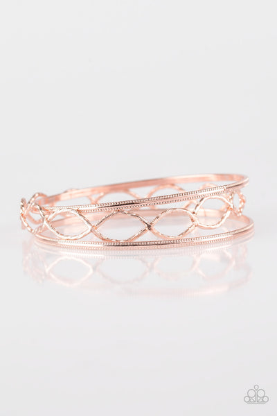 Paparazzi Accessories Metal Manic - Rose Gold Bracelet 