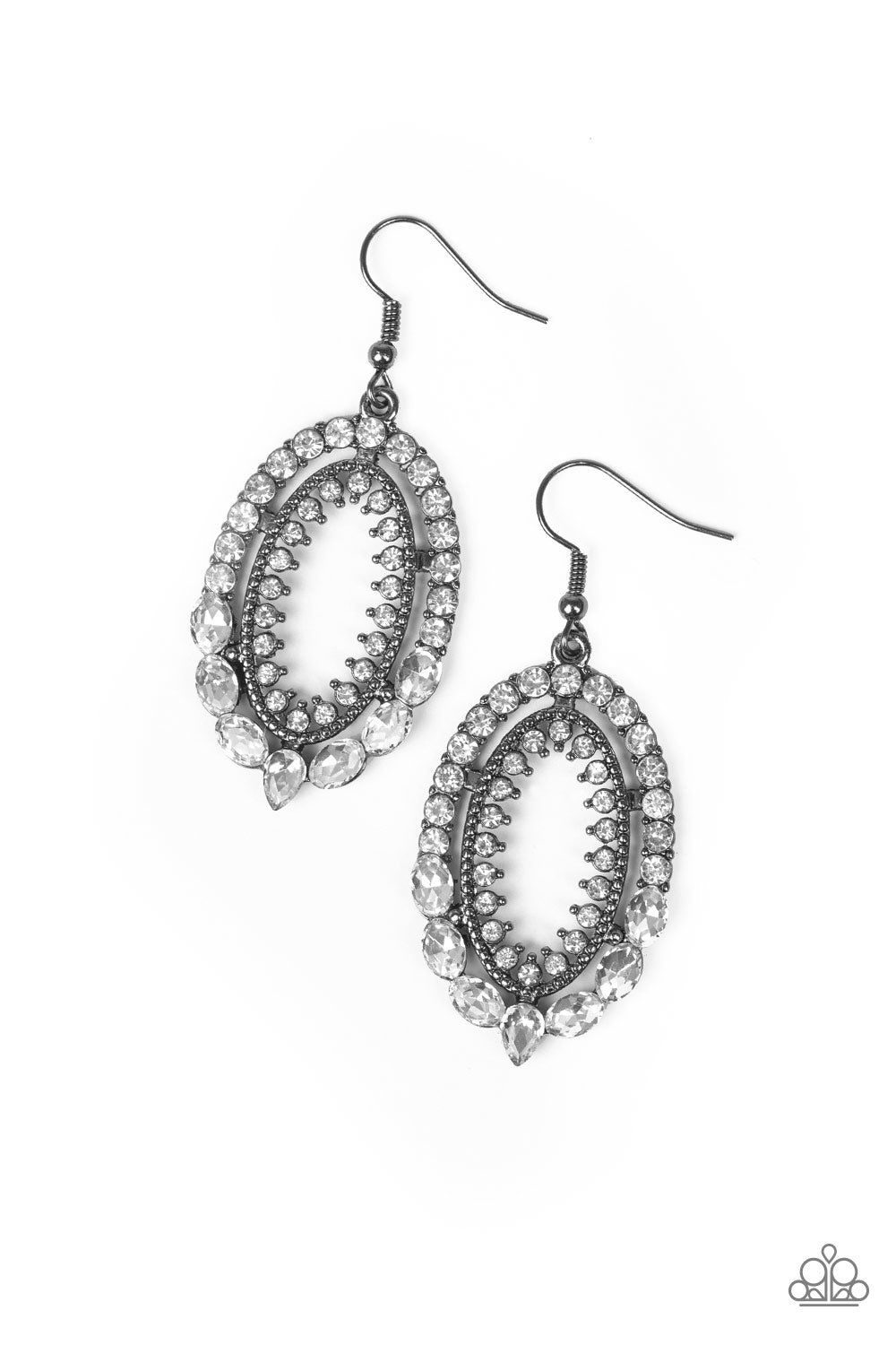 Paparazzi Accessories Trophy Shimmer - Black Earrings 