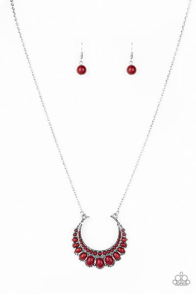 Paparazzi Accessories Count To ZEN - Red Necklace & Earrings 