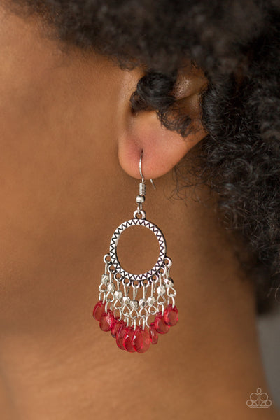 Paparazzi Accessories Paradise Palace - Red Earrings 