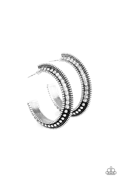 Paparazzi Accessories Retro Reverberation - White Earrings 