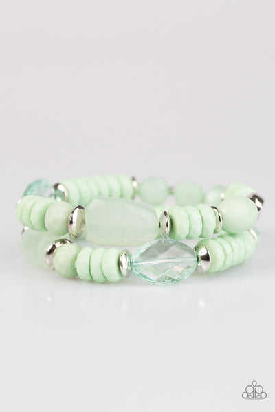 Paparazzi Accessories Where No GLAM Has Gone Before - Green Bracelet 