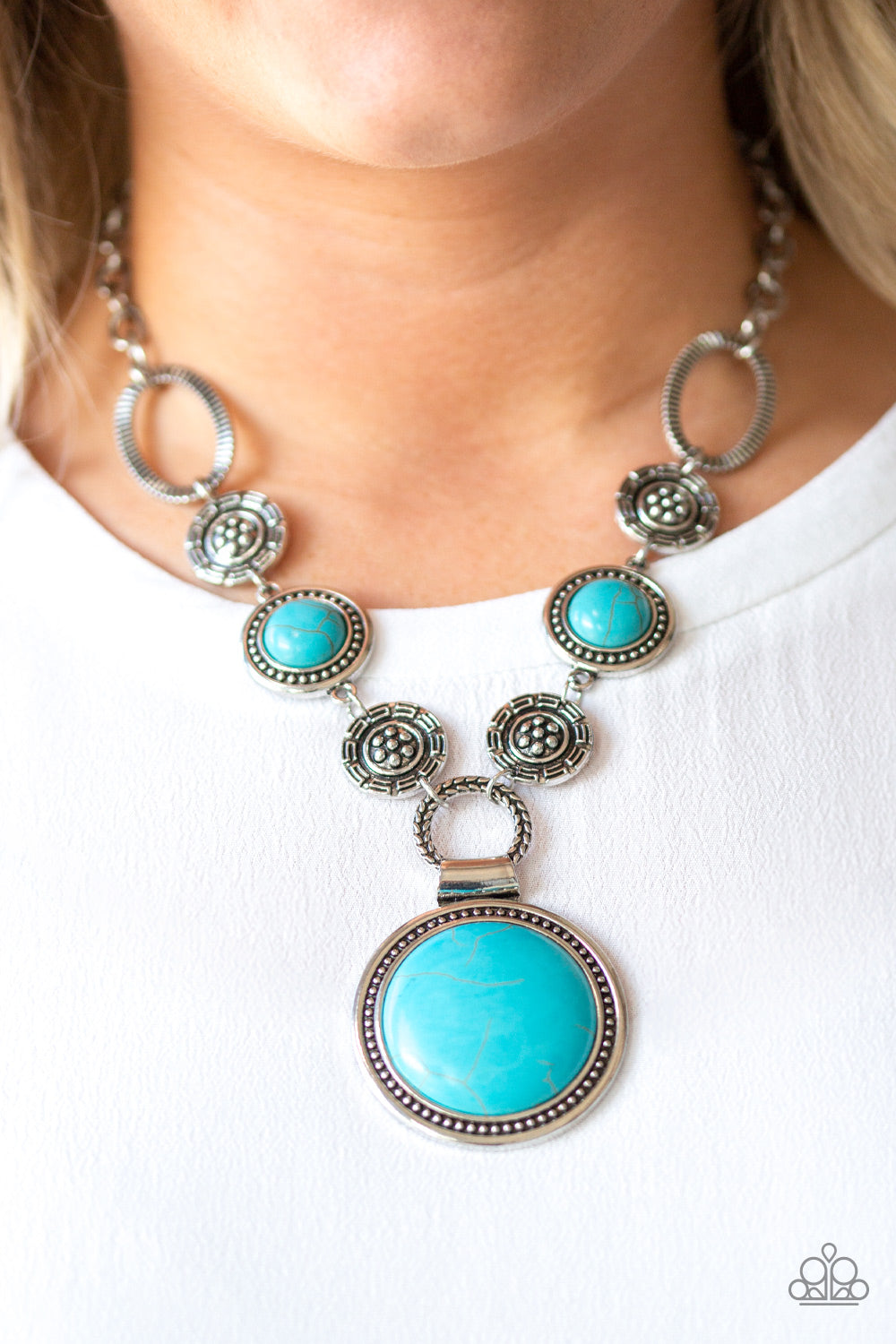 Paparazzi Accessories Sedona Drama - Blue Necklace & Earrings 