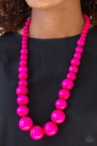 Paparazzi Accessories Effortlessly Everglades - Pink Necklace & Earrings 