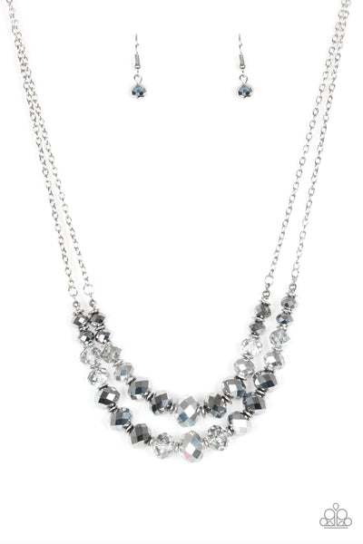 Paparazzi Accessories Strikingly Spellbinding - Silver Necklace & Earrings 