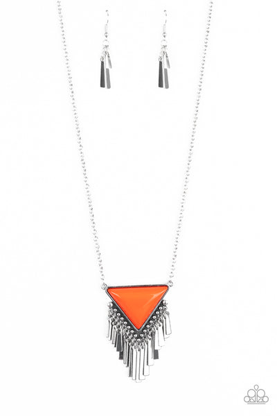 Paparazzi Accessories Badlands Bonanza - Orange Necklace & Earrings 