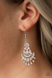 Paparazzi Accessories Wheres The Limo? - White Earrings 