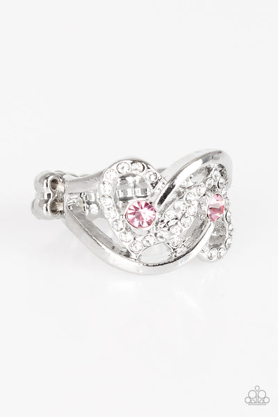 Paparazzi Accessories Have The World On A HEART-String - Pink Ring