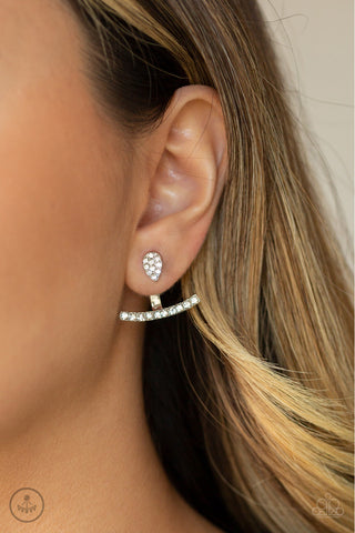 Paparazzi Accessories Glowing Glimmer - White Earrings 