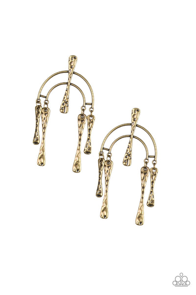 Paparazzi Accessories ARTIFACTS Of Life - Brass Earrings 