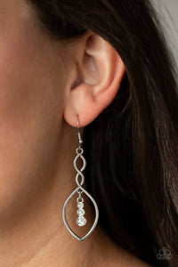 Paparazzi Accessories Timeless Twist - White Earrings 