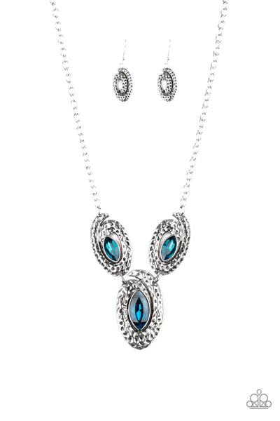 Paparazzi Accessories Metro Mystique - Blue Necklace & Earrings 