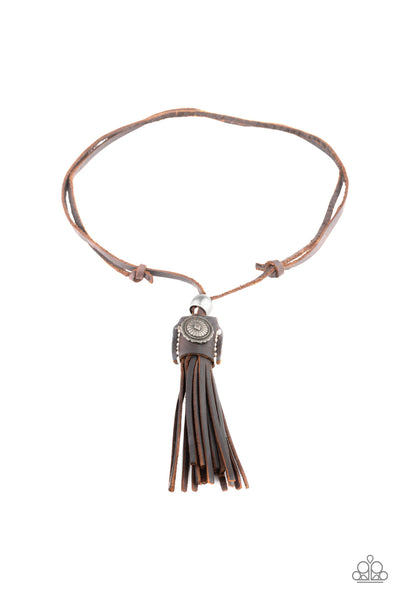 Paparazzi Accessories Old Town Road - Brown Necklace 