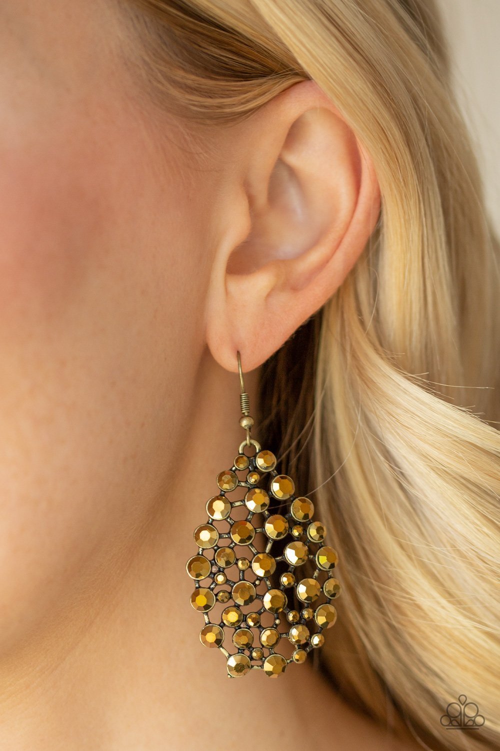 Paparazzi Accessories Start With a Bang - Brass Earrings 