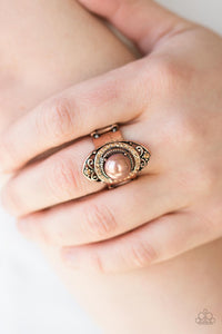 Paparazzi Accessories Pearl Posh - Copper Ring 