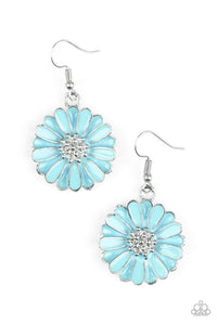 Paparazzi Accessories Distracted By Daisies - Blue Earrings 