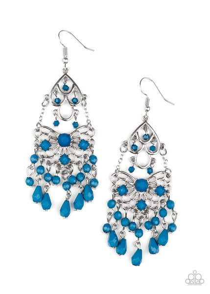 Paparazzi Accessories Glass Slipper Glamour - Blue Earrings 