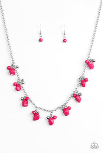 Paparazzi Accessories Rocky Mountain Magnificence - Pink Necklace & Earrings 