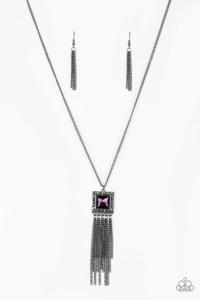 Paparazzi Necklace Shimmer Sensei - Purple