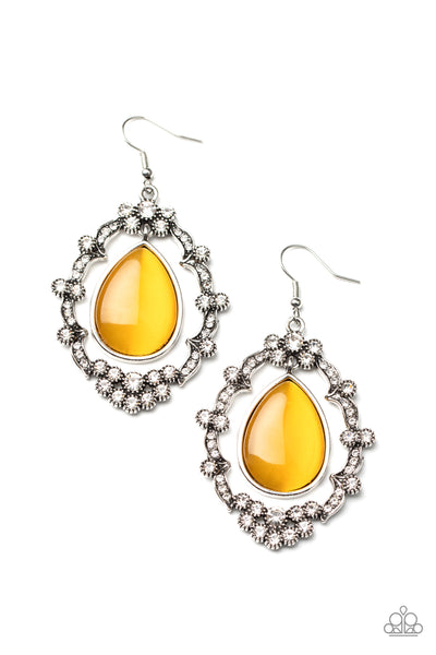 Paparazzi Accessories Icy Eden - Yellow Earrings 