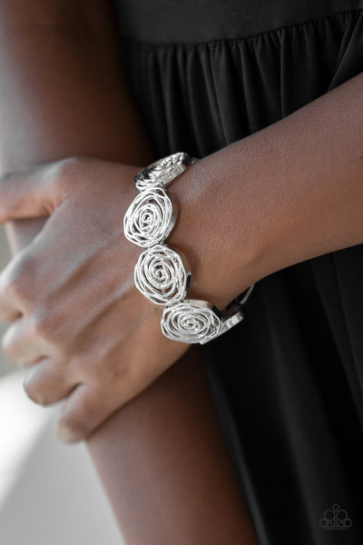 Paparazzi Accessories Beat Around The ROSEBUSH - Silver Bracelet 