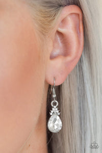 Paparazzi Accessories 5th Avenue Fireworks - White Earrings 
