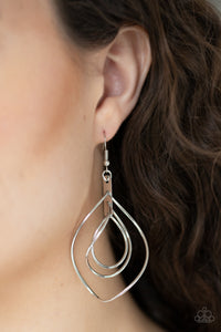 Paparazzi Accessories Asymmetrical Allure Silver Earrings 