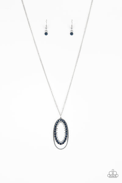 Paparazzi Accessories Money Mood - Blue Necklace & Earrings 