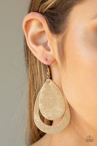 Paparazzi Accessories Fiery Firework - Gold Earrings 
