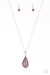 Paparazzi Accessories Friends In GLOW Places - Purple Necklace & Earrings 