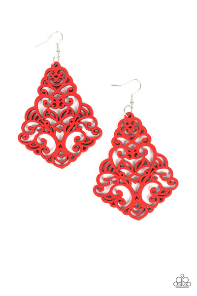 Paparazzi Accessories Powers of ZEN - Red Earring