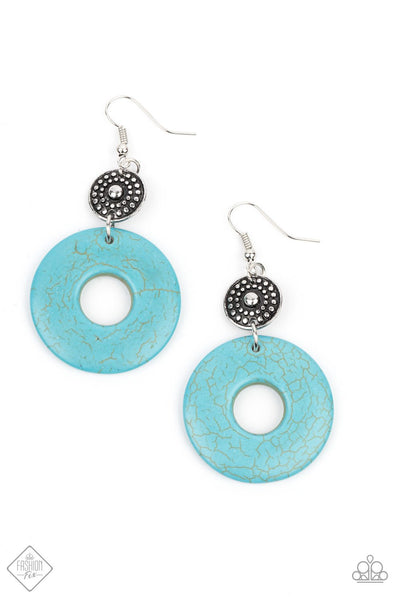 Paparazzi Accessories Earthy Epicenter - Blue Earrings 