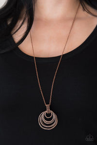 Paparazzi Accessories Rippling Relic - Copper Necklace & Earrings 