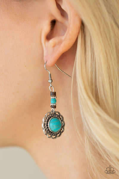 Paparazzi Accessories Desert Bliss - Blue Earrings 