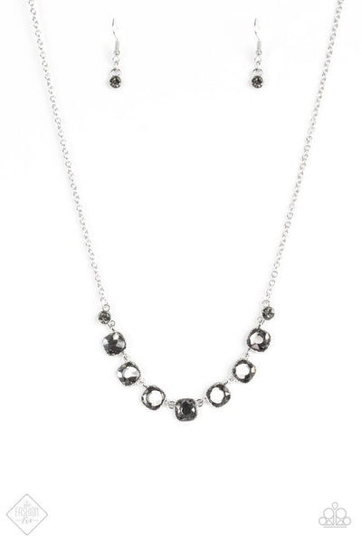 Paparazzi Accessories Deluxe Luxe Silver Necklace & Earrings 