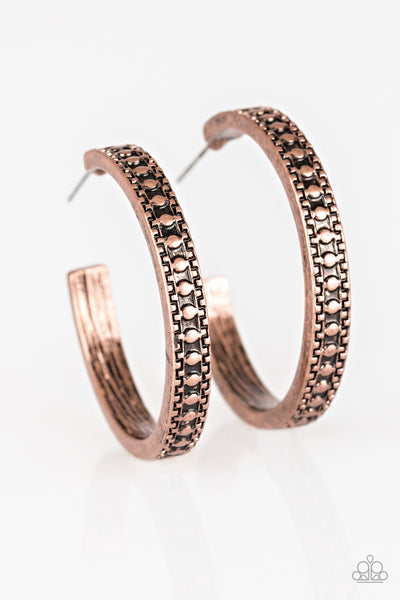 Paparazzi Accessories Playfully Peruvian - Copper Earrings