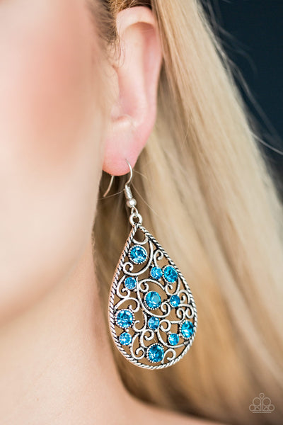 Paparazzi Accessories Certainly Courtier - Blue Earrings 