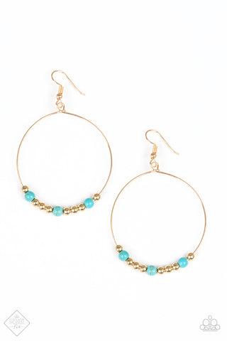 Paparazzi Accessories Say A Little PRAIRIE Gold Earrings 