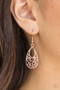 Paparazzi Accessories Always Be Vine Rose Gold Earrings