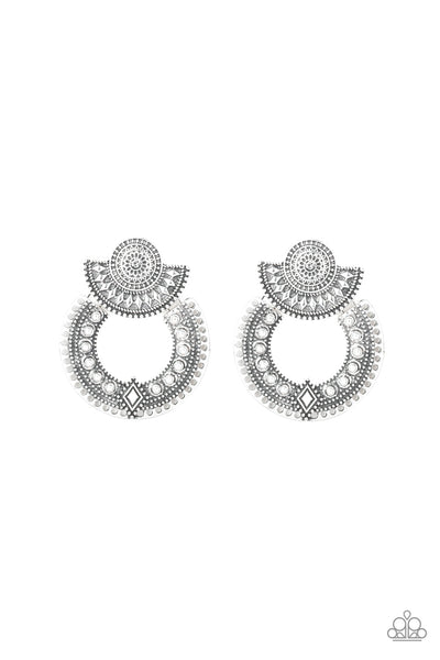 Paparazzi Accessories Texture Takeover - Silver Earrings 