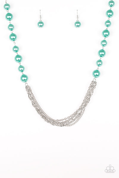 Paparazzi Accessories Runaway Bridesmaid - Green Necklace & Earrings 