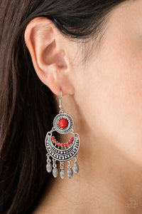 Paparazzi Accessories Mantra to Mantra - Red Earrings