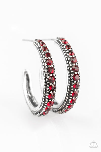 Paparazzi Accessories Twinkling Tinseltown - Red Earrings 