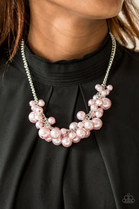 Paparazzi Accessories Glam Queen - Pink Necklace & Earrings 