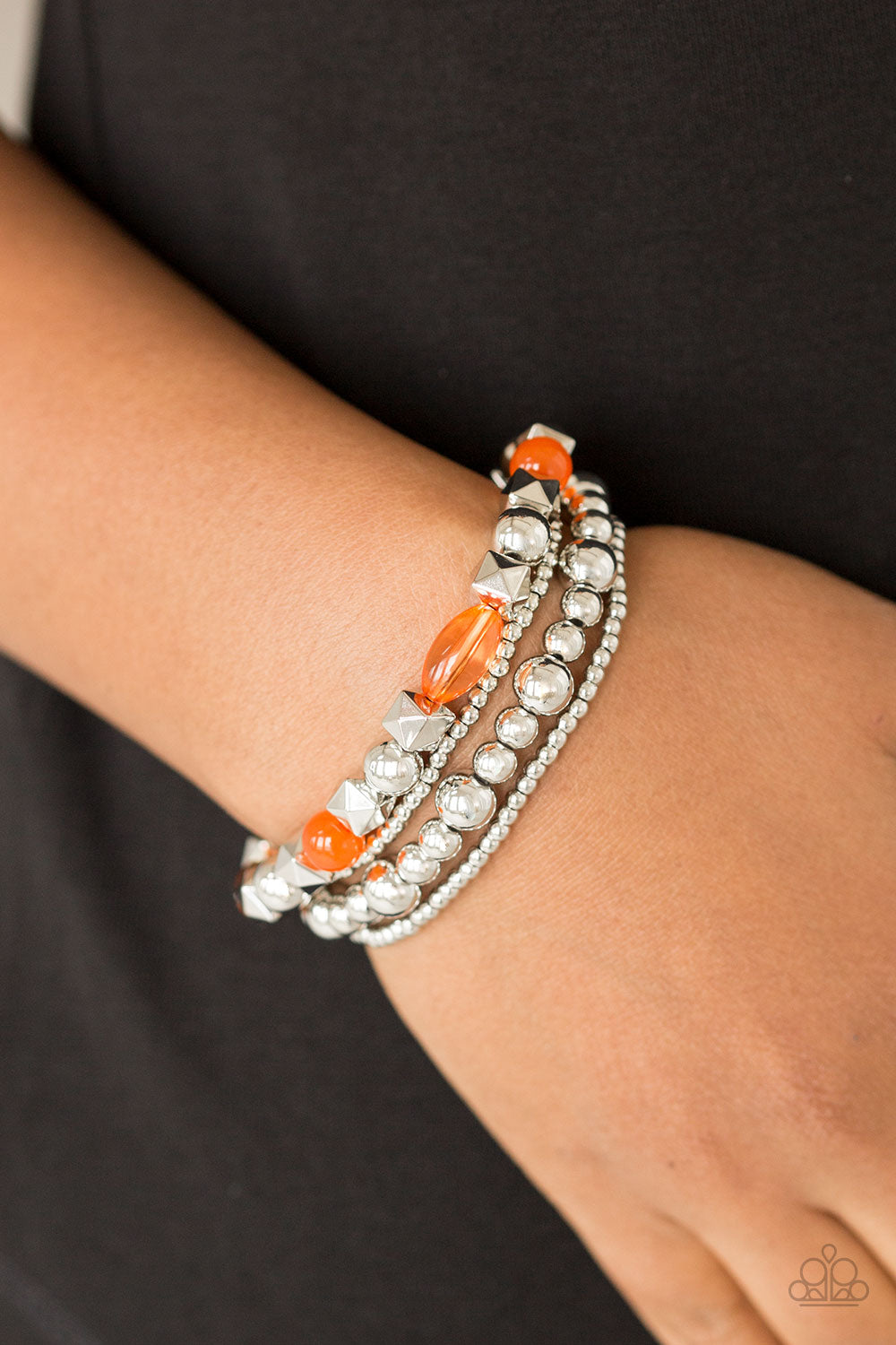 Paparazzi Accessories Babe-alicious - Orange Bracelet