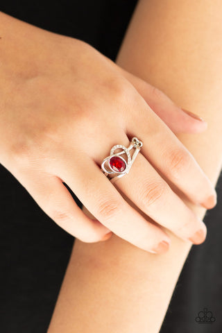 Paparazzi Accessories No HEART-Strings Attached - Red Ring