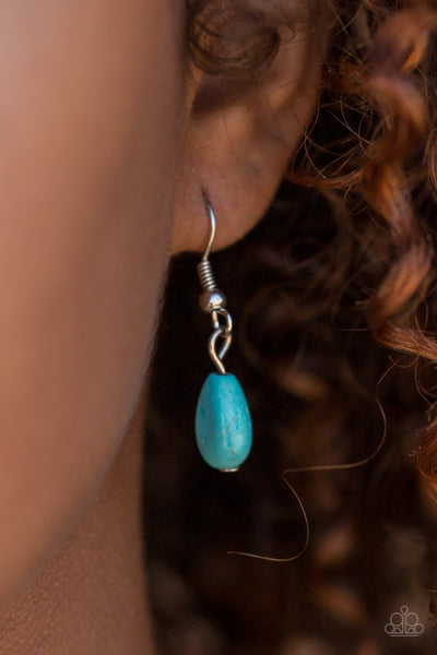 Paparazzi Accessories Deep Creek - Blue Necklace & Earrings 