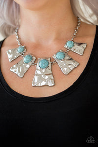 Paparazzi Accessories Cougar - Blue Necklace & Earrings 