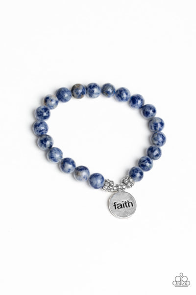 Paparazzi Accessories FAITH It, Till You Make It - Blue Bracelet 